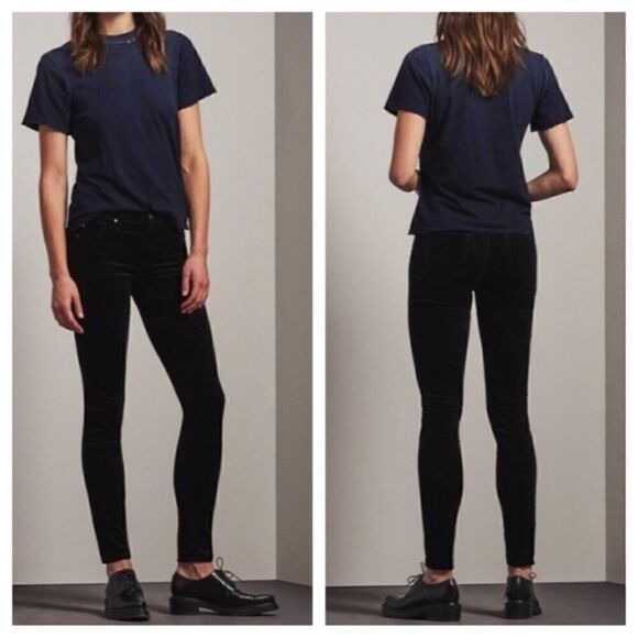 AG Adriano Goldschmied Velour Super Skinny The Legging - Picture 1 of 8